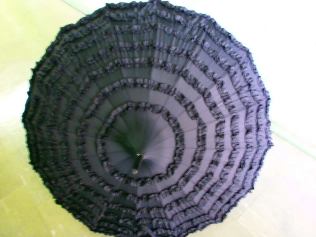 Czarny parasol na deszcz