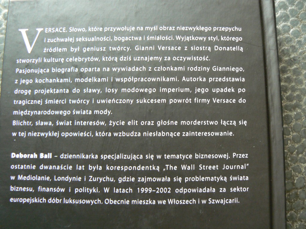 Książka o Versace